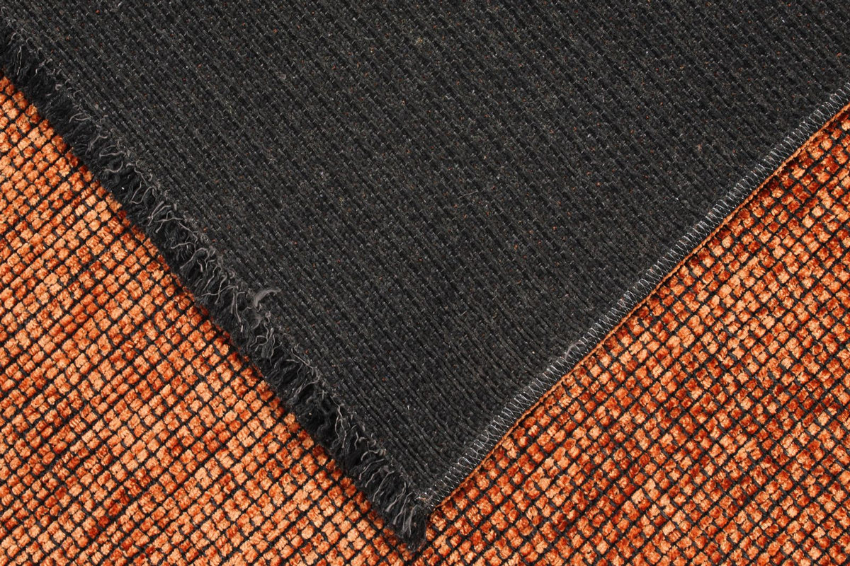 6x9 Brown and Burgundy Modern Contemporary Rug