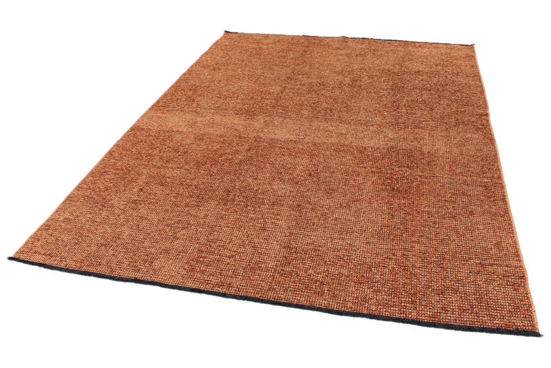 6x9 Brown and Burgundy Modern Contemporary Rug