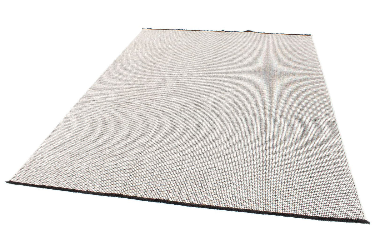6x9 White and White Modern Contemporary Rug