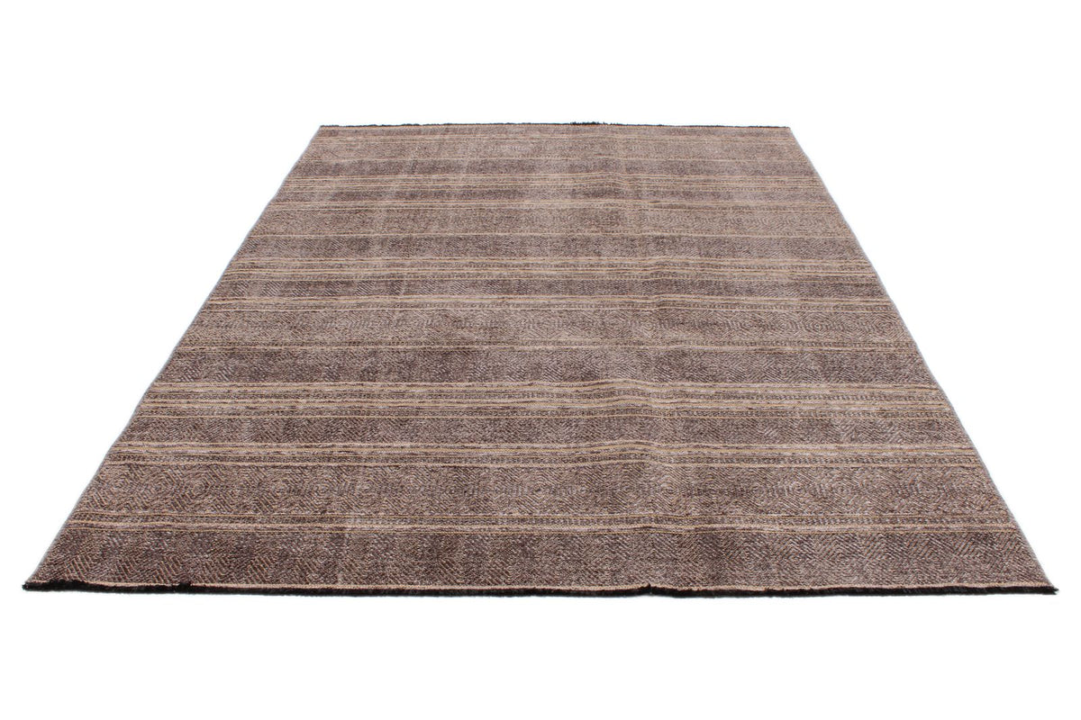 7x9 Brown and Brown Modern Contemporary Rug