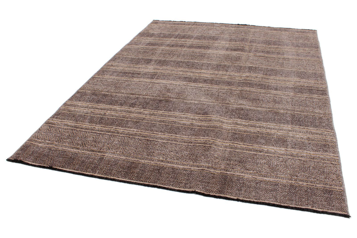 7x9 Brown and Brown Modern Contemporary Rug