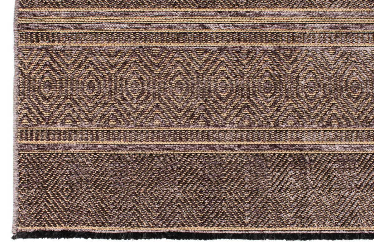 7x9 Beige and Brown Modern Contemporary Rug