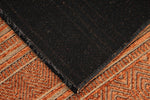 7x9 Dark Rust and Rust Modern Contemporary Rug