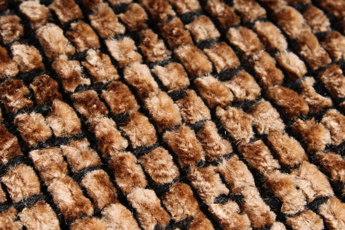 6x9 Brown and Light Brown Modern Contemporary Rug