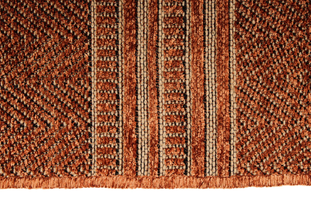 7x9 Dark Rust and Rust Modern Contemporary Rug