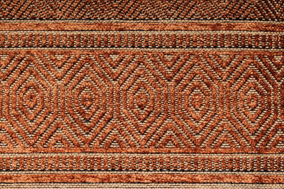 7x9 Dark Rust and Rust Modern Contemporary Rug