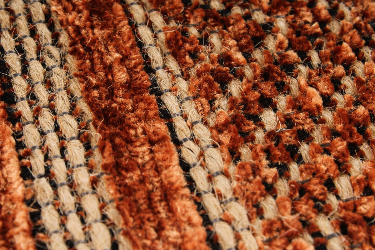 7x9 Dark Rust and Rust Modern Contemporary Rug