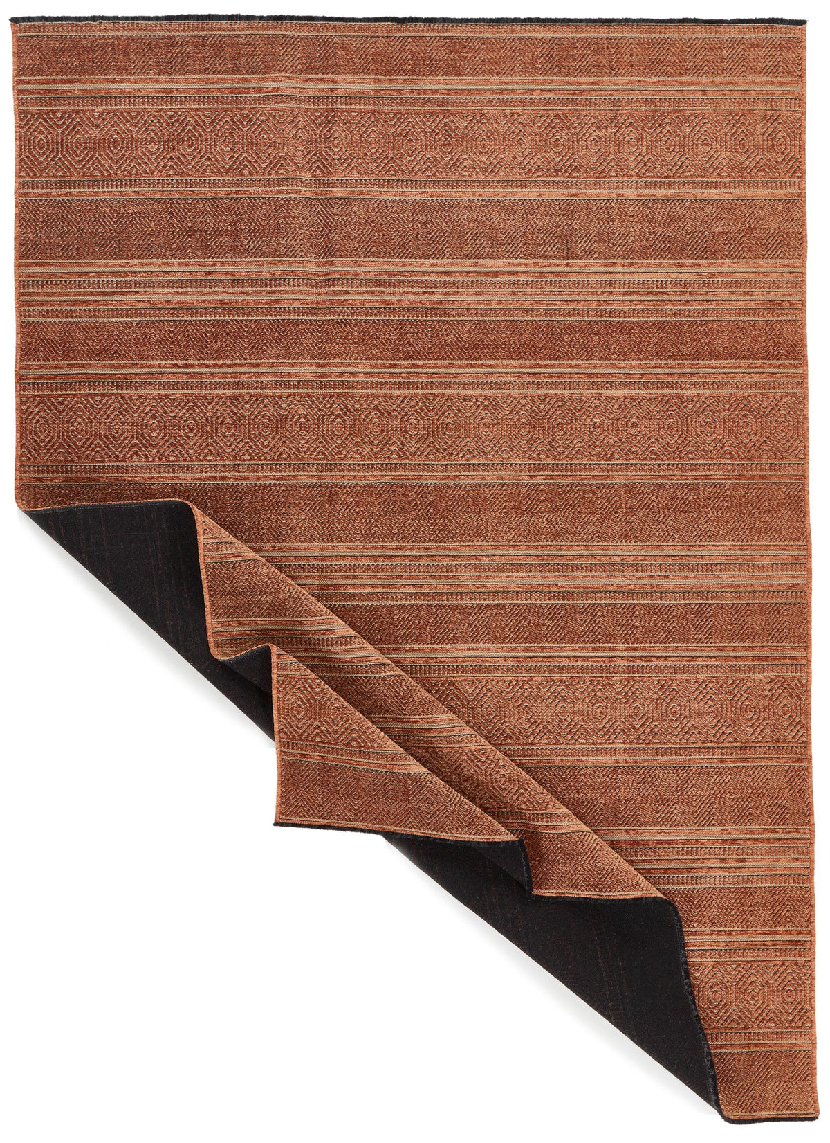 7x9 Dark Rust and Rust Modern Contemporary Rug