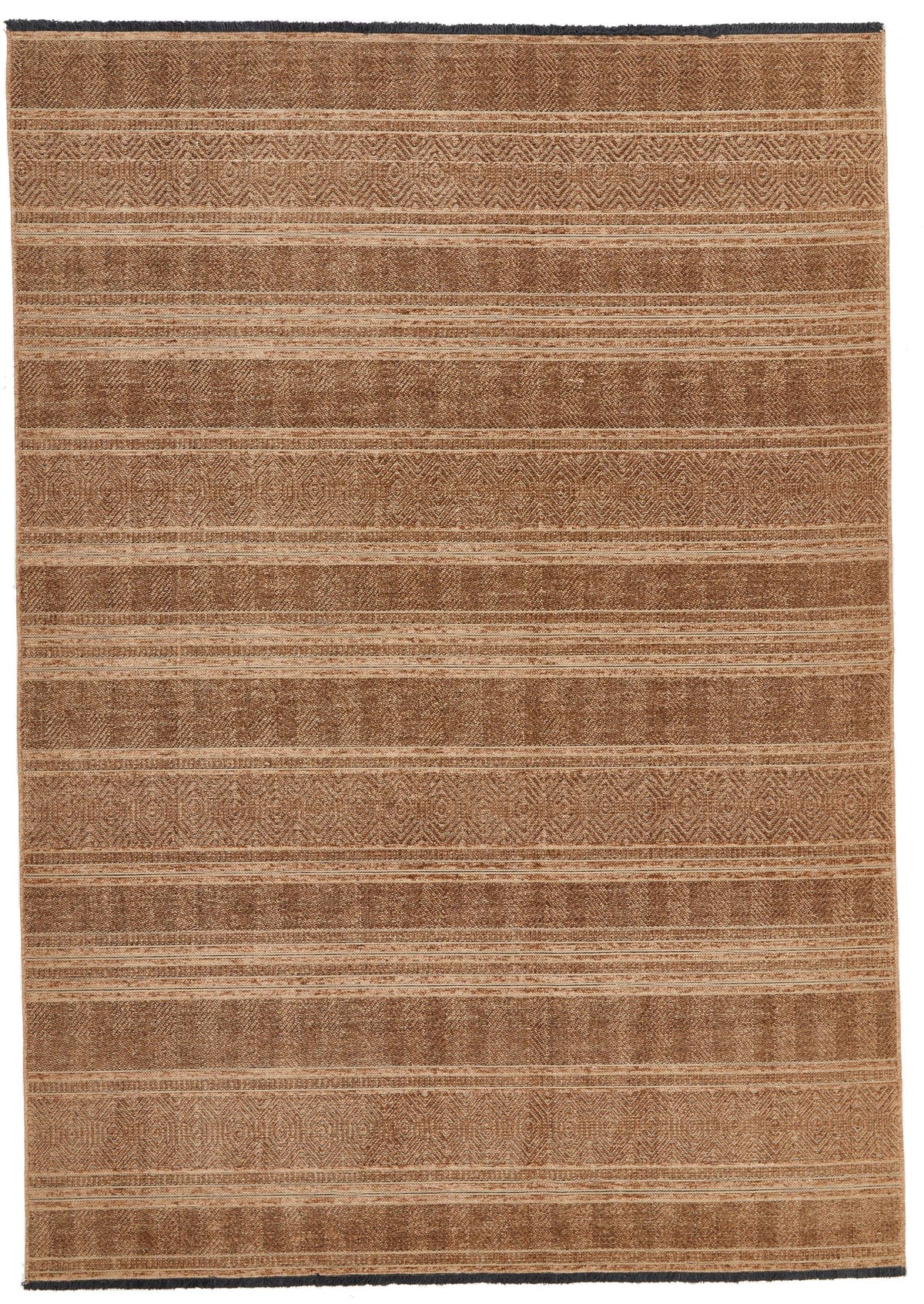7x9 Brown and Light Brown Modern Contemporary Rug