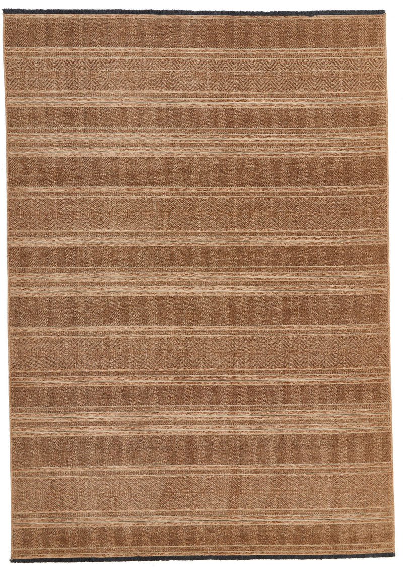7x9 Brown and Light Brown Modern Contemporary Rug