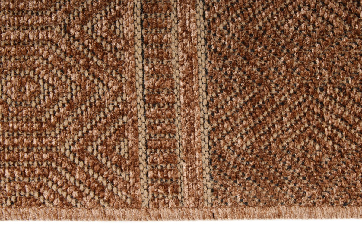 7x9 Brown and Light Brown Modern Contemporary Rug