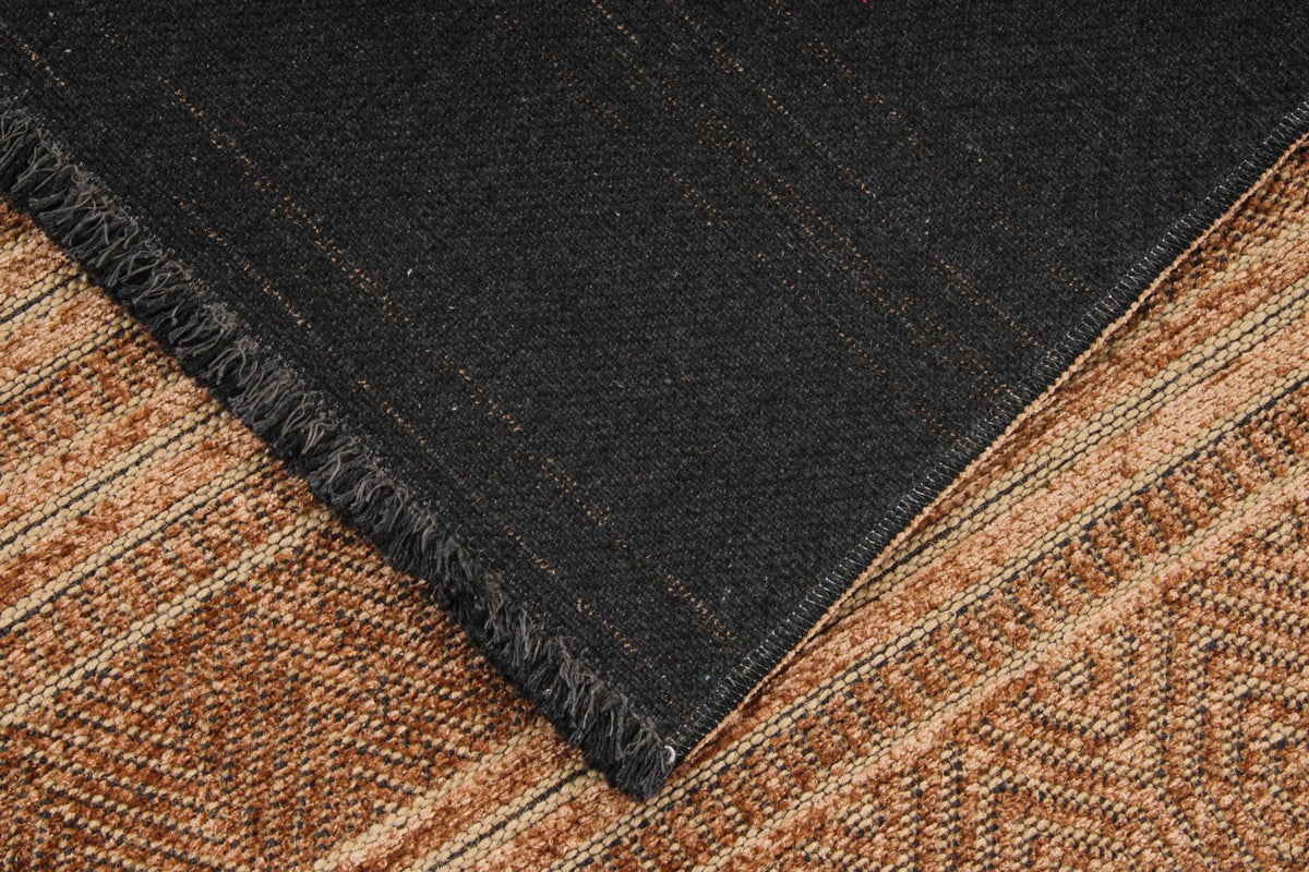 7x9 Brown and Light Brown Modern Contemporary Rug
