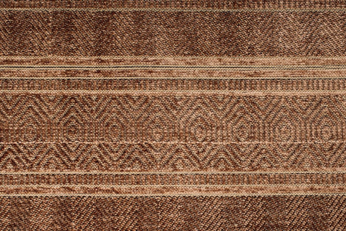 7x9 Brown and Light Brown Modern Contemporary Rug