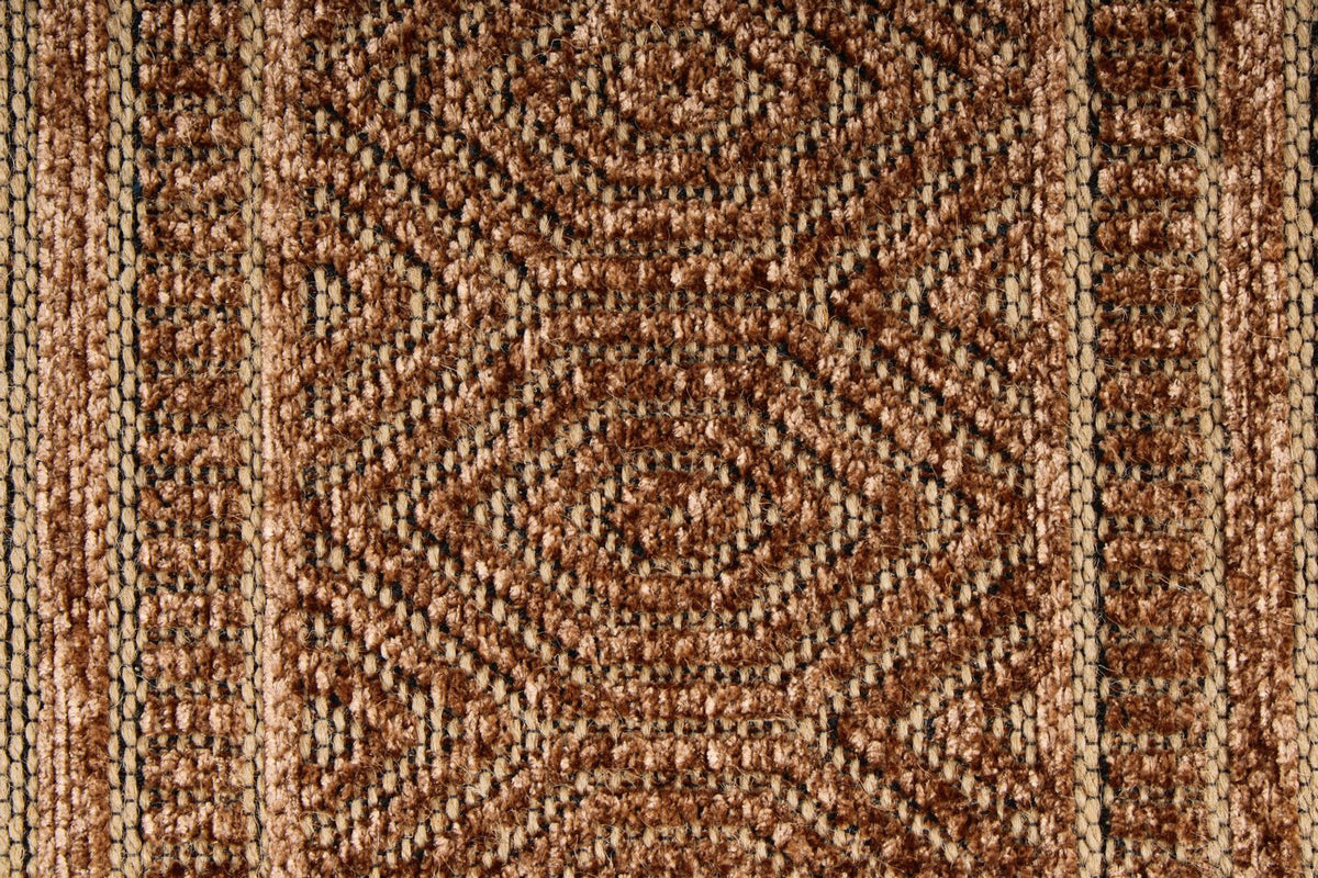 7x9 Brown and Light Brown Modern Contemporary Rug