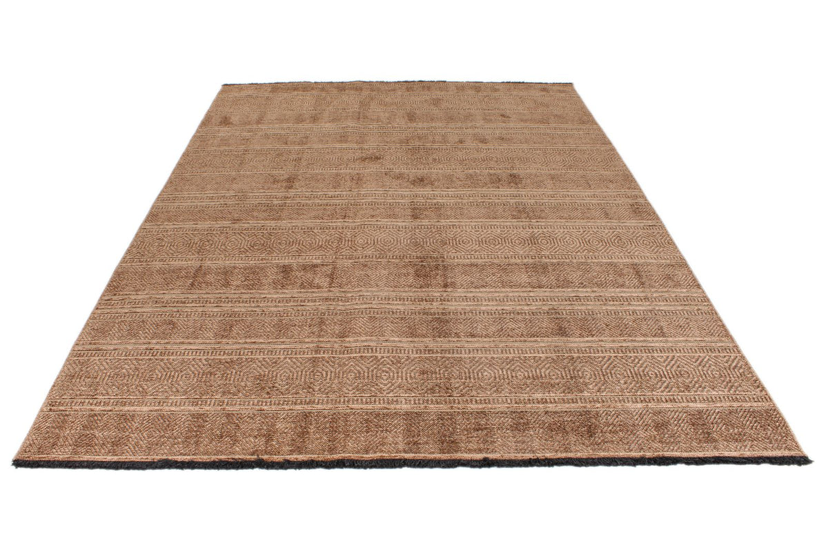7x9 Brown and Light Brown Modern Contemporary Rug