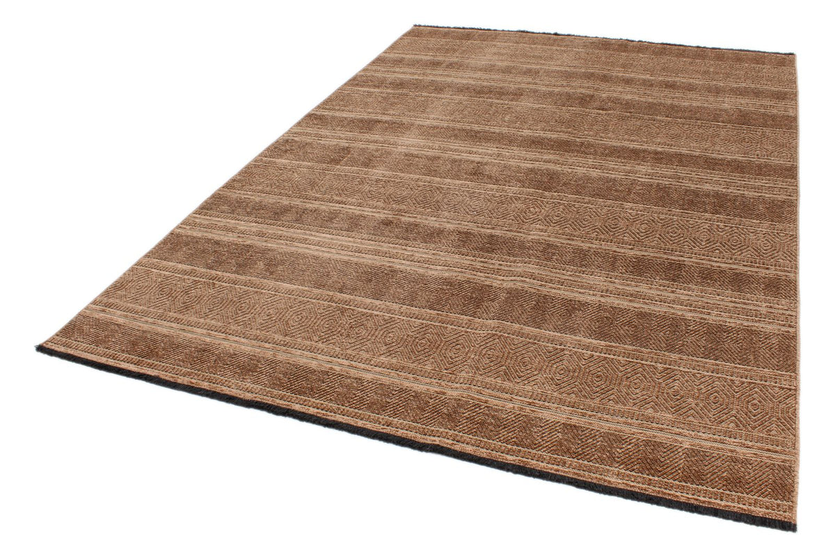 7x9 Brown and Light Brown Modern Contemporary Rug