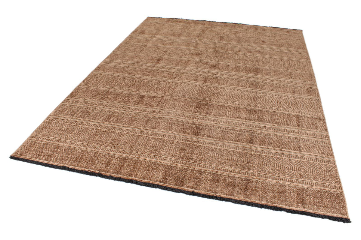 7x9 Brown and Light Brown Modern Contemporary Rug