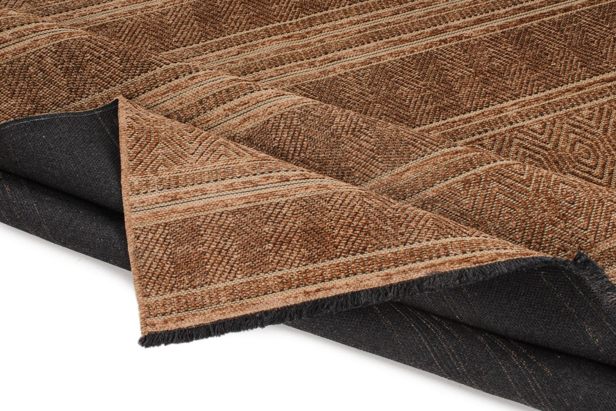 7x9 Brown and Light Brown Modern Contemporary Rug