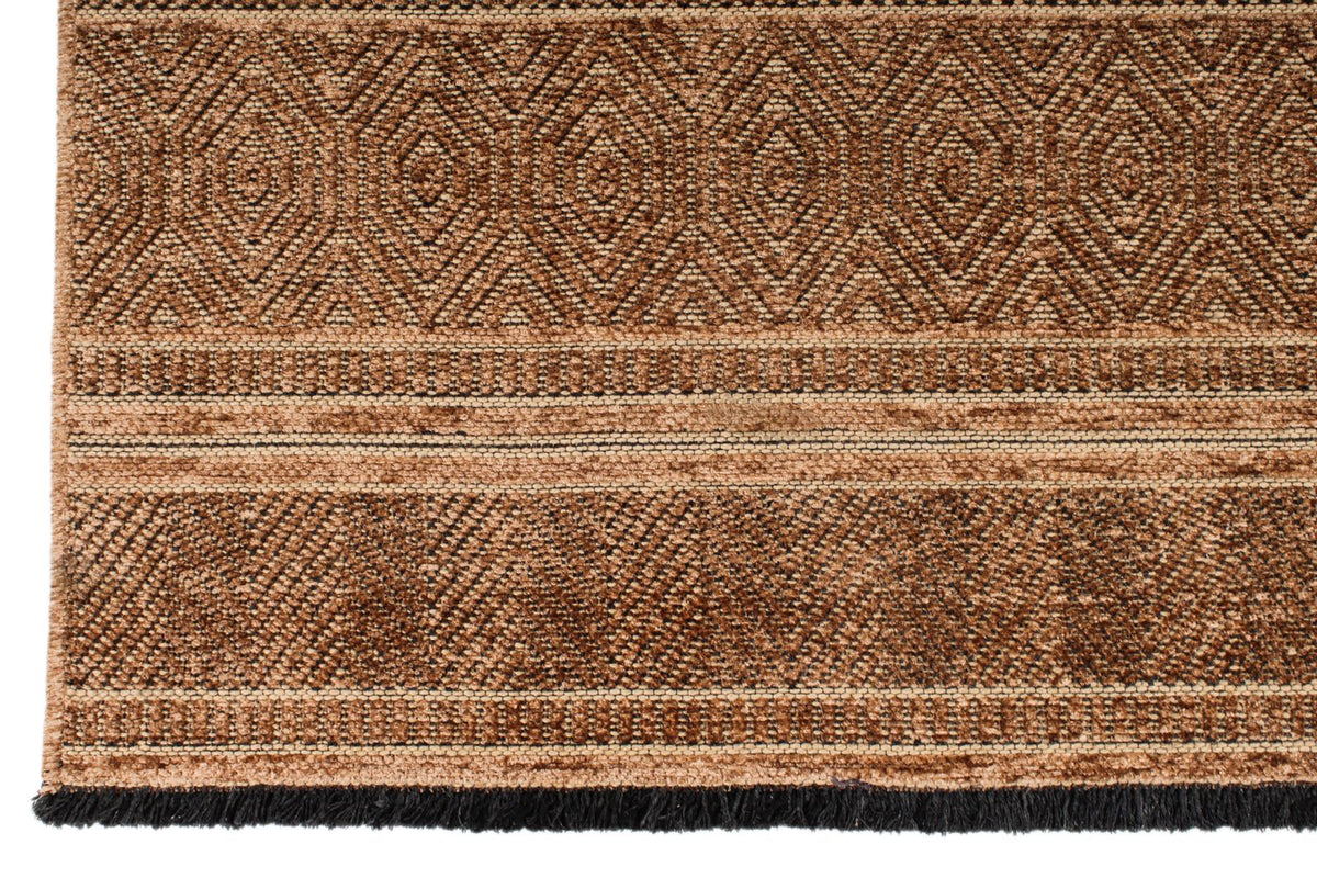 7x9 Brown and Light Brown Modern Contemporary Rug