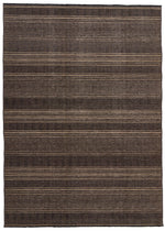7x9 Dark Brown and Beige Modern Contemporary Rug