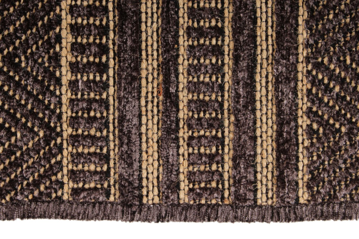 7x9 Dark Brown and Beige Modern Contemporary Rug