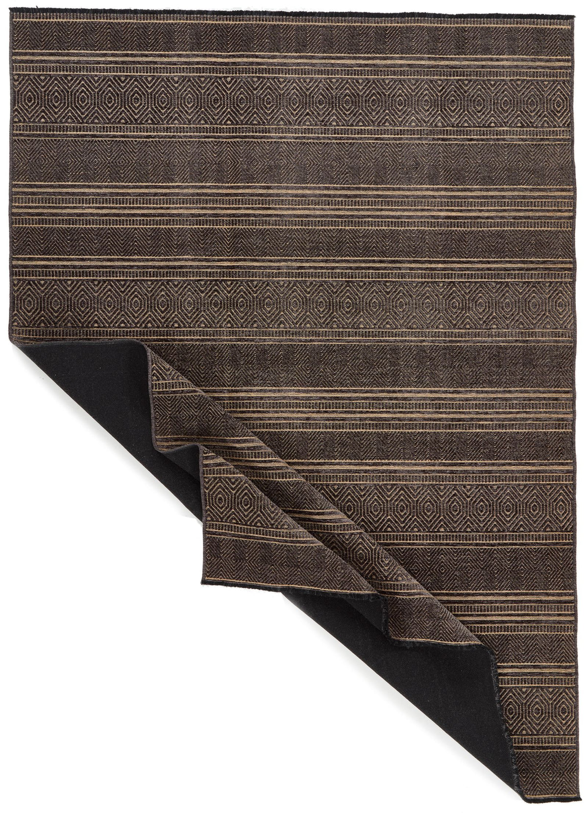 7x9 Dark Brown and Beige Modern Contemporary Rug