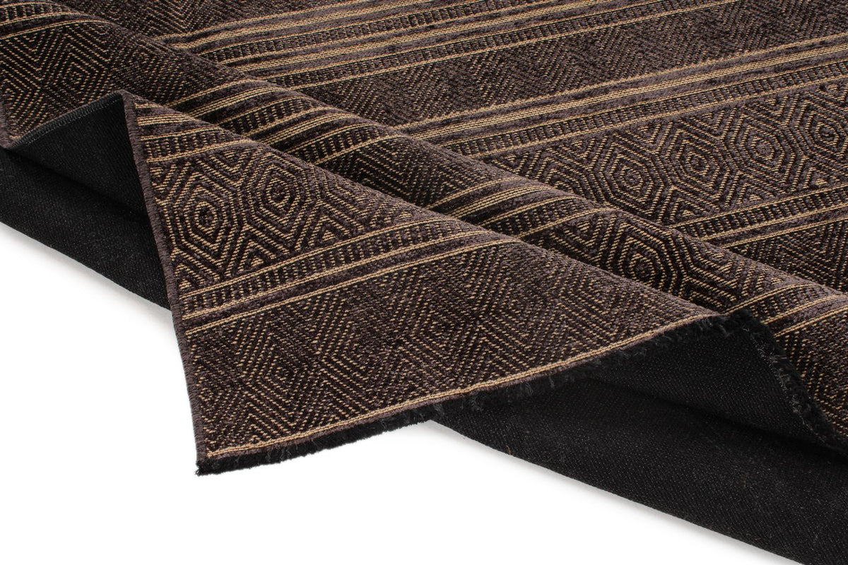 7x9 Dark Brown and Beige Modern Contemporary Rug