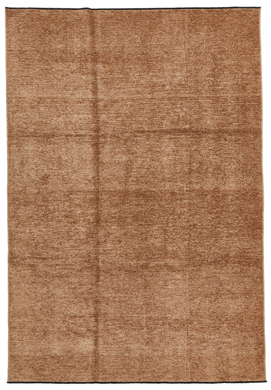 6x9 Light Brown and Brown Modern Contemporary Rug