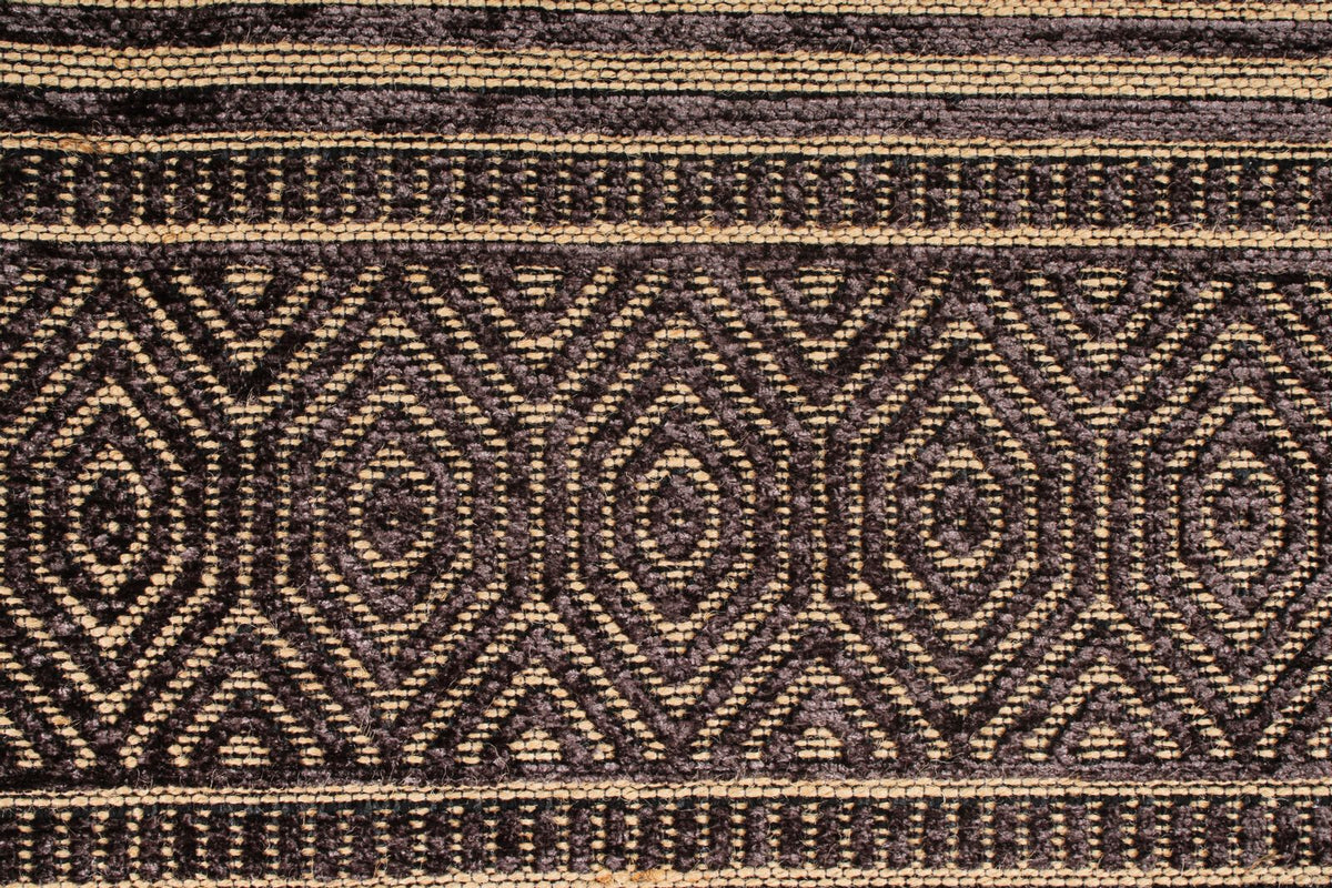 7x9 Black and Light Brown Modern Contemporary Rug