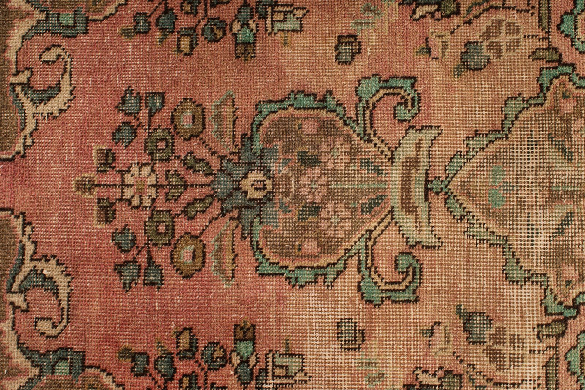 6x9 Rose and Multicolor Turkish Overdyed Rug