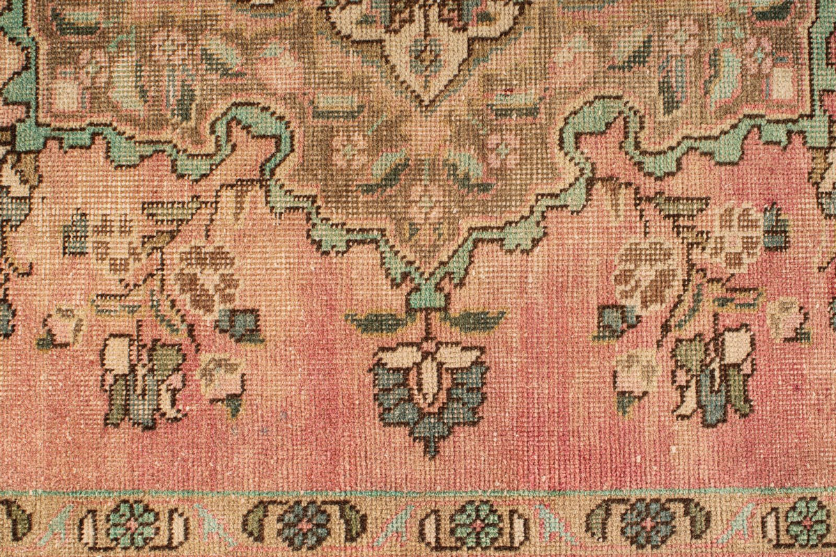 6x9 Rose and Multicolor Turkish Overdyed Rug
