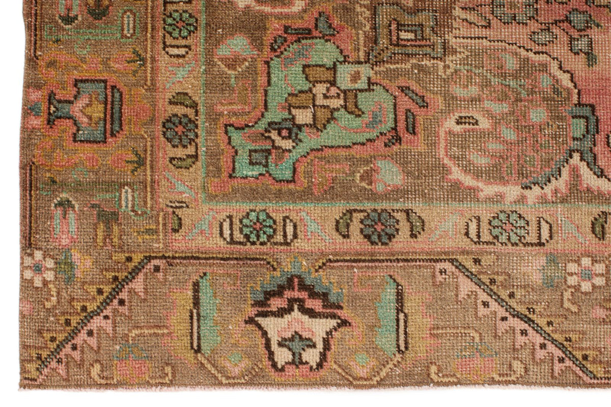 6x9 Rose and Multicolor Turkish Overdyed Rug
