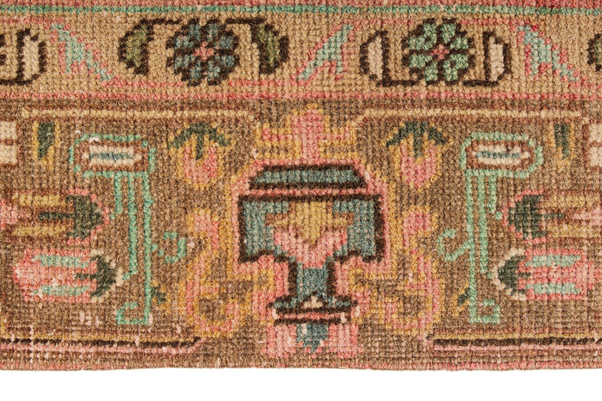 6x9 Rose and Multicolor Turkish Overdyed Rug