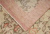 6x9 Ivory and Peach Turkish Overdyed Rug