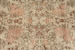 6x9 Ivory and Peach Turkish Overdyed Rug