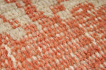 6x9 Ivory and Peach Turkish Overdyed Rug