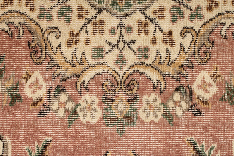 6x10 Rose and Multicolor Turkish Overdyed Rug