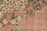 6x10 Rose and Multicolor Turkish Overdyed Rug