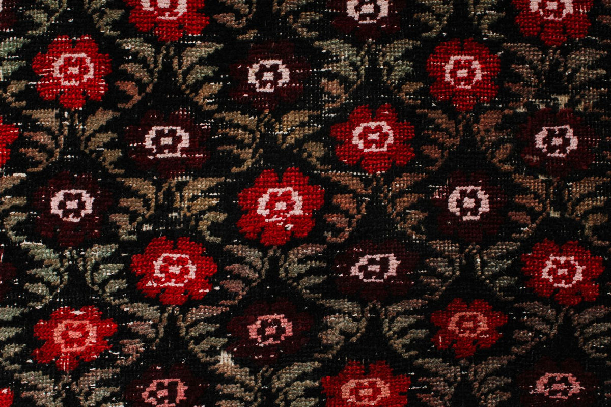 6x9 Dark Brown and Red Turkish Anatolian Rug