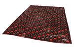 6x9 Dark Brown and Red Turkish Anatolian Rug