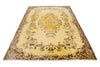 6x9 Yellow and Brown Turkish Overdyed Rug