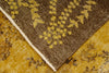 6x9 Mustard and Brown Turkish Overdyed Rug