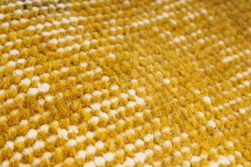 6x9 Mustard and Brown Turkish Overdyed Rug