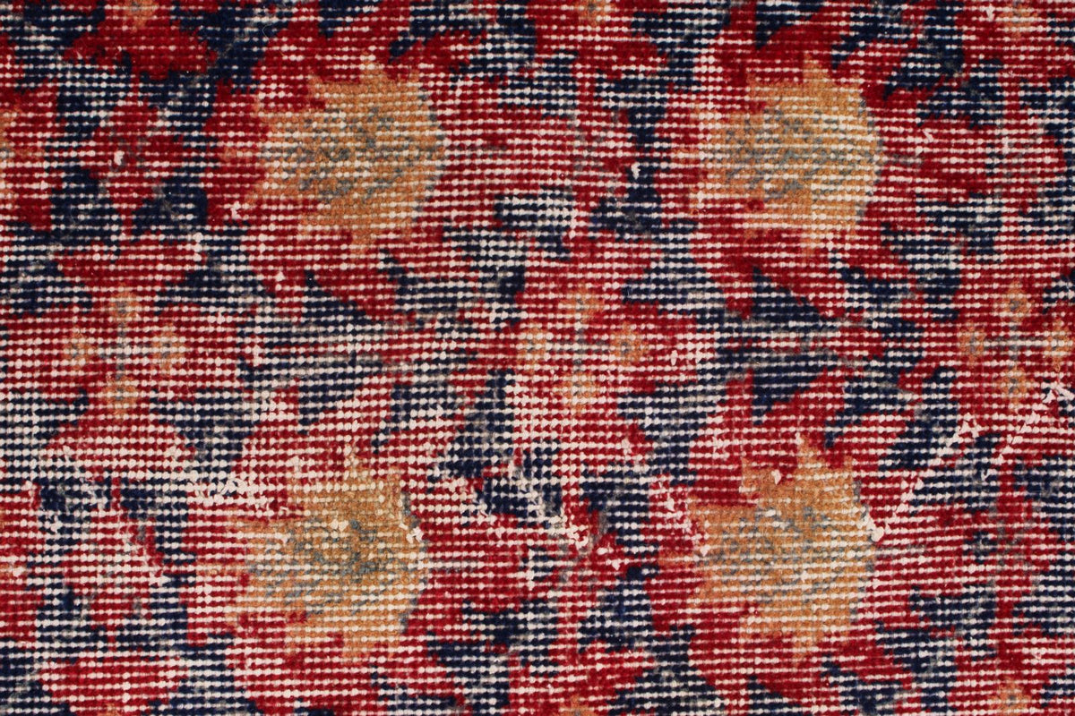 6x9 Dark Red and Multicolor Turkish Anatolian Rug