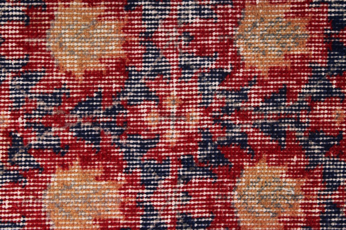 6x9 Dark Red and Multicolor Turkish Anatolian Rug