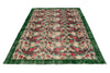 6x9 Green and Multicolor Turkish Anatolian Rug