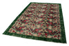 6x9 Green and Multicolor Turkish Anatolian Rug