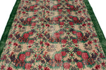 6x9 Green and Multicolor Turkish Anatolian Rug