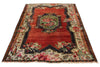 5x8 Red and Multicolor Turkish Overdyed Rug