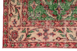 6x9 Green and Multicolor Turkish Anatolian Rug